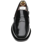 Herring Lucca II mens hybrid-soled loafers in black polished