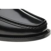Herring Lucca II mens hybrid-soled loafers in black polished