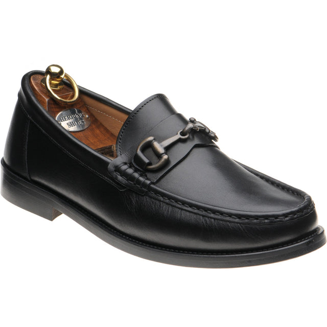 Herring Maestro mens loafers in black calf