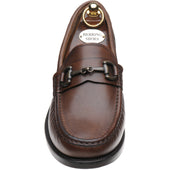 Herring Maestro mens loafers in dark brown calf