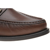 Herring Maestro mens loafers in dark brown calf
