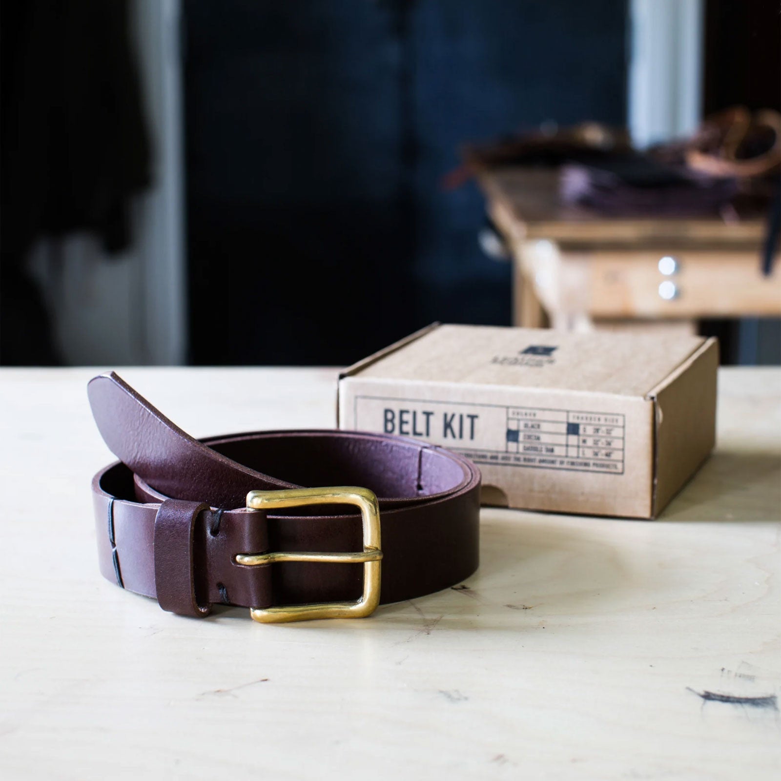 Herring Make Your Own Belt Kit in cocoa calf