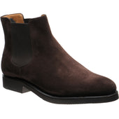 Herring Mantua mens rubber-soled Chelsea boots in brown suede