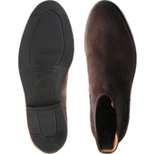 Herring Mantua mens rubber-soled Chelsea boots in brown suede