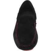 Herring Maranello II mens rubber-soled driving moccasins in black suede