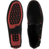 Herring Maranello II mens rubber-soled driving moccasins in black suede