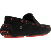 Herring Maranello II mens rubber-soled driving moccasins in black suede
