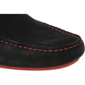 Herring Maranello II mens rubber-soled driving moccasins in black suede