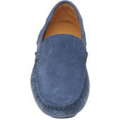 Herring Maranello II mens rubber-soled driving moccasins in blue suede