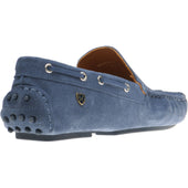 Herring Maranello II mens rubber-soled driving moccasins in blue suede