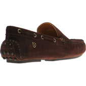 Herring Maranello II mens rubber-soled driving moccasins in brown suede