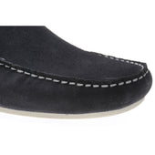 Herring Maranello II mens rubber-soled driving moccasins in navy suede