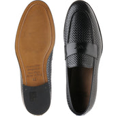 Herring Marmi mens loafers in black calf