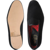Herring Marquis mens house shoes in black velvet