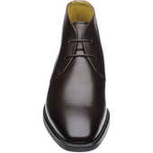 Herring Marsden mens rubber-soled Chukka boots in brown calf