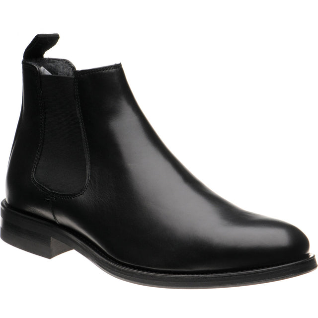 Herring Matterhorn mens rubber-soled Chelsea boots in black calf