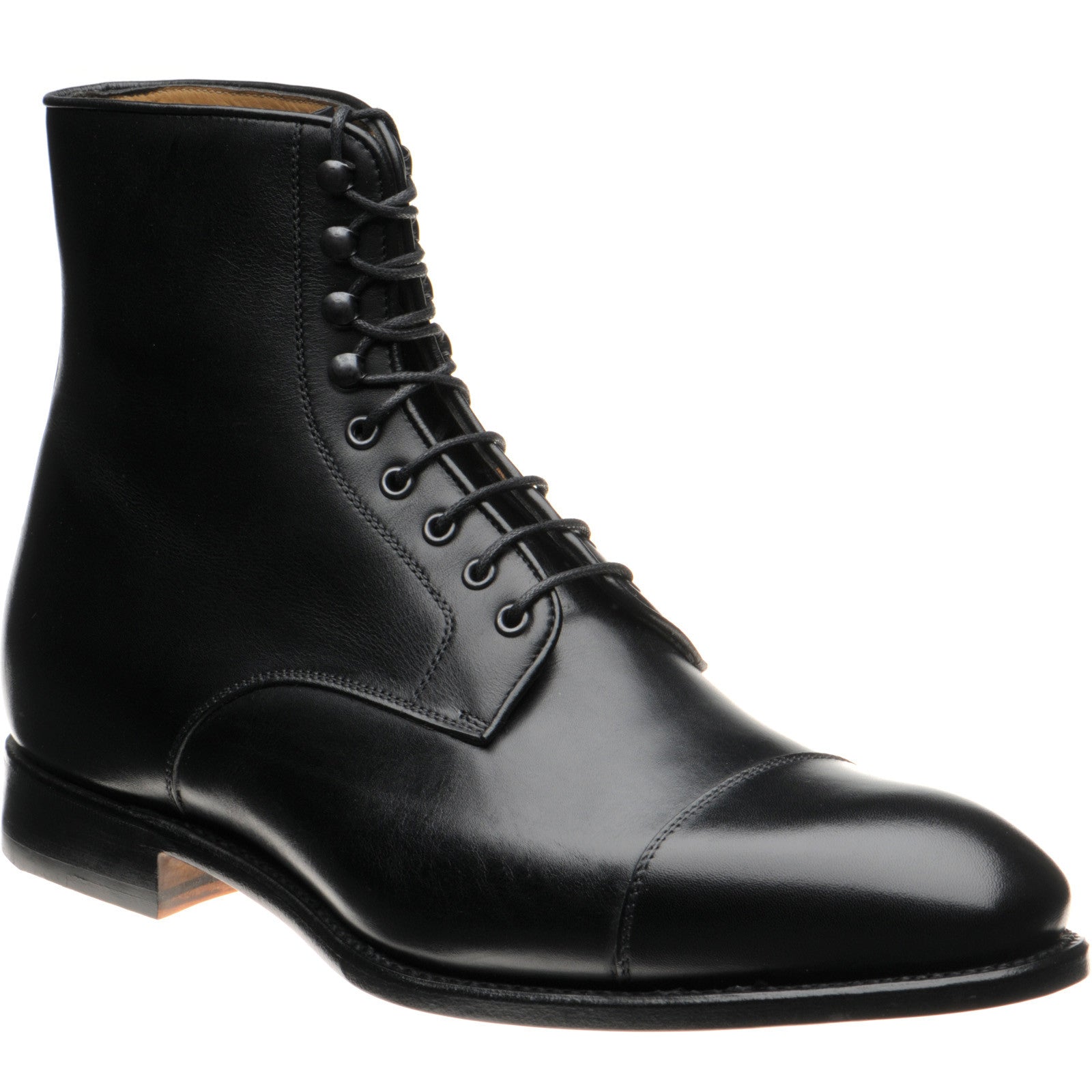 Herring Mawdsley mens boots in black calf
