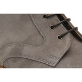 Herring Melksham mens rubber-soled boots in taupe suede