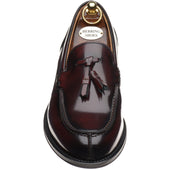 Herring Milano mens hybrid-soled tasselled loafers in burgundy polished