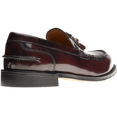 Herring Milano mens hybrid-soled tasselled loafers in burgundy polished