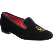 Herring Monarch mens house shoes in black velvet