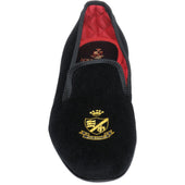Herring Monarch mens house shoes in black velvet