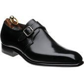 Herring Monkwell mens monk shoes in black calf