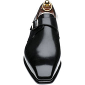 Herring Monkwell mens monk shoes in black calf