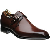 Herring Monkwell mens monk shoes in dark brown calf