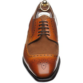 Herring Montreal mens two-tone brogues in chestnut calf and fox suede