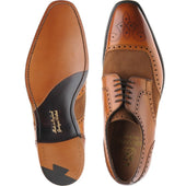 Herring Montreal mens two-tone brogues in chestnut calf and fox suede
