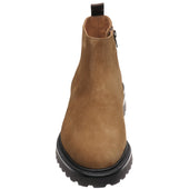 Herring Montrose mens rubber-soled boots in mid brown suede