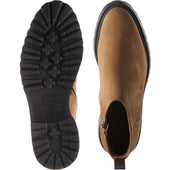 Herring Montrose mens rubber-soled boots in mid brown suede
