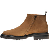 Herring Montrose mens rubber-soled boots in mid brown suede