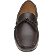 Herring Monza mens rubber-soled driving moccasins in brown grain