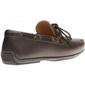 Herring Monza mens rubber-soled driving moccasins in brown grain