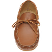 Herring Monza mens rubber-soled driving moccasins in tan grain