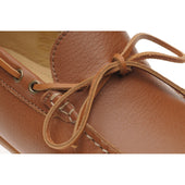 Herring Monza mens rubber-soled driving moccasins in tan grain