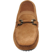 Herring Mugello mens rubber-soled driving moccasins in tan suede