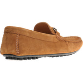 Herring Mugello mens rubber-soled driving moccasins in tan suede
