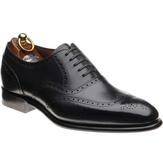 Herring Munster II mens brogues in black calf