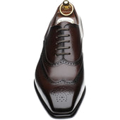 Herring Munster mens brogues in dark brown calf