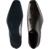 Herring Munster mens brogues in dark brown calf
