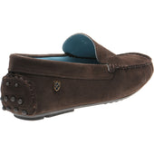 Herring Murlo II mens rubber-soled driving moccasins in chocolate suede