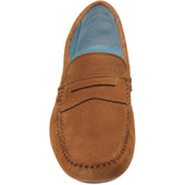 Herring Murlo II mens rubber-soled driving moccasins in cognac suede