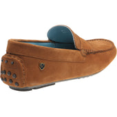 Herring Murlo II mens rubber-soled driving moccasins in cognac suede