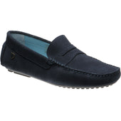 Herring Murlo II mens rubber-soled driving moccasins in navy suede