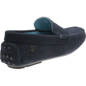 Herring Murlo II mens rubber-soled driving moccasins in navy suede