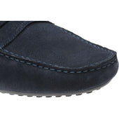 Herring Murlo II mens rubber-soled driving moccasins in navy suede