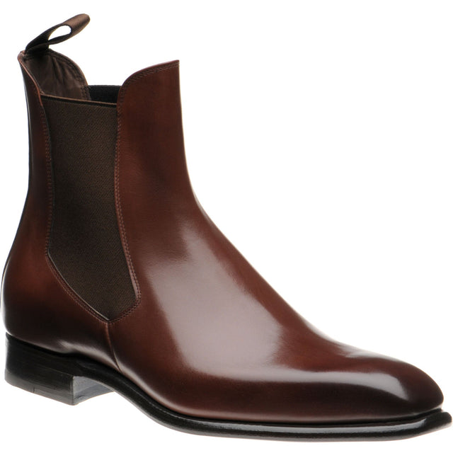 Herring Muswell mens Chelsea boots in dark brown calf (second)